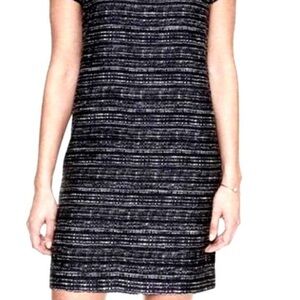 Banana Republic Black and White Textured Mini Dress